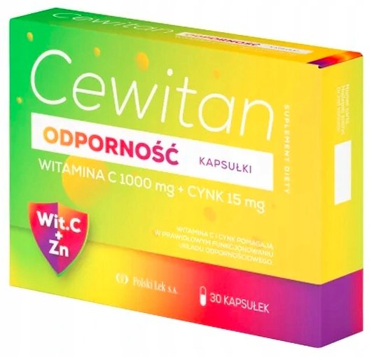 Cewitan, Odporność, Witamina C 1000 mg + Cynk, 30 szt. Polski Lek S.A.