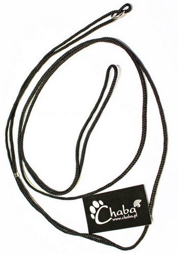 CHABA Smycz ringówka - 2,5mm czarna Chaba
