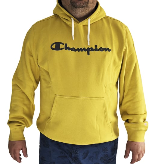 Champion hoody duża bluza z kapturem bawełna Żółty 3XL Champion