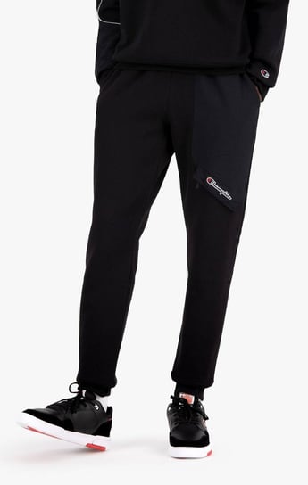 Champion Patchwork Reverse Weave Blend Sweatpants Black - L Champion