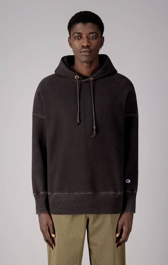 Champion Reverse Weave Acid Wash Oversized Hoodie Black - L Champion