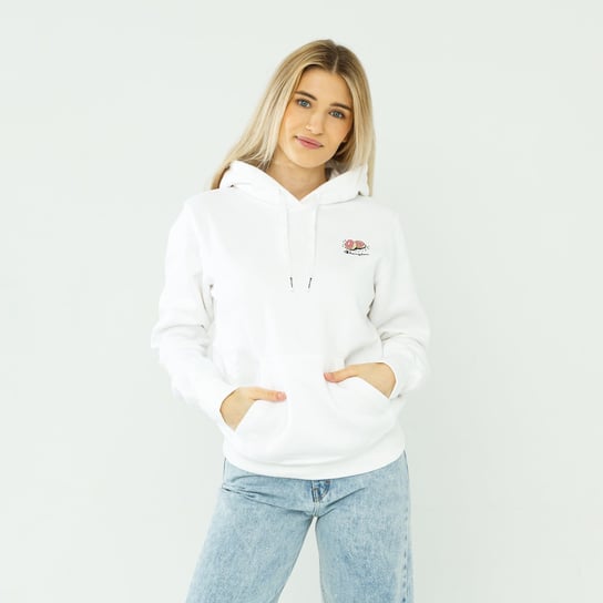 Champion Wmns City Snack Organic Cotton Blend Hoodie White - Xs Champion