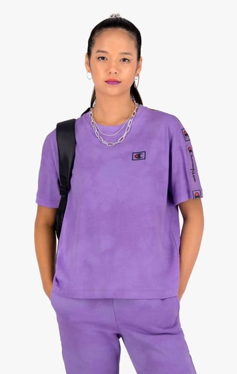 Champion Wmns Organic Cotton Blend Tie Dye T-Shirt Purple - L Champion