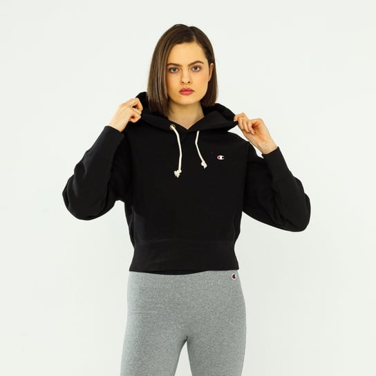 Champion Wmns Reverse Weave Cropped Hoodie Black - L Champion