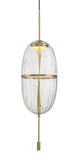 CHAPLIN 200 mosiężno-szklana lampa wisząca King Home