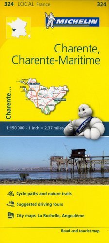 Charente, Charente-Maritime. Mapa 1:150 000 Michelin Travel Publications