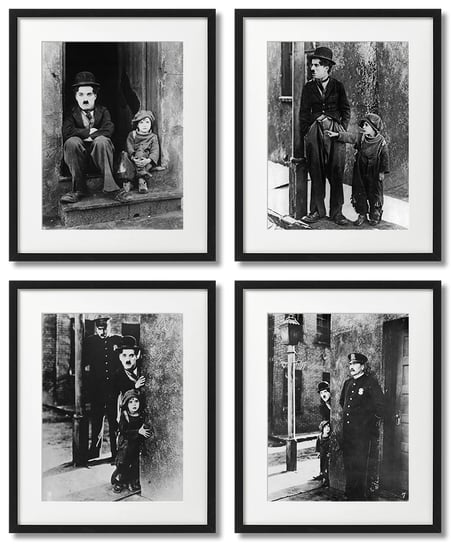 Charlie Chaplin Brzdąc, Plakaty Czarno-Białe DEKORAMA