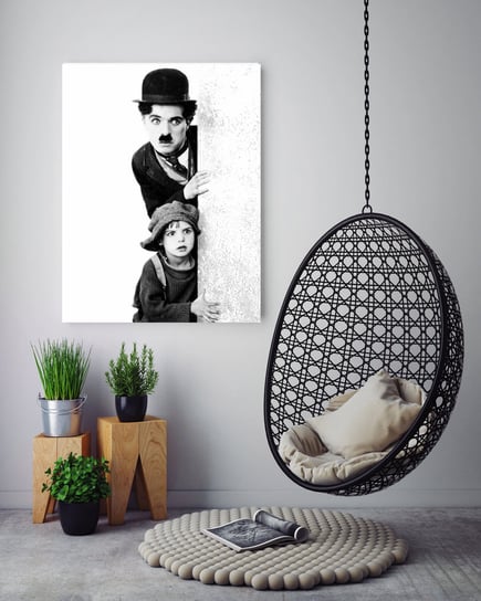 Charlie Chaplin Plakat Z Filmu Brzdąc, Plakaty Czarno-Białe DEKORAMA