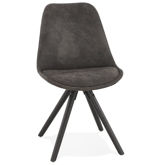 CHARLIE krzesło tkanina k. ciemny szary, nogi k. czarny Kokoon Design