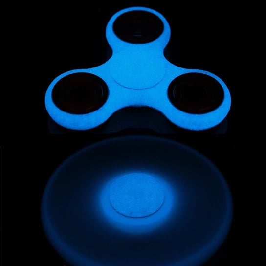 Charm Distribox, zabawka zręcznościowa Spinner Fidget Hand, niebieski, świecący Charm Distribox