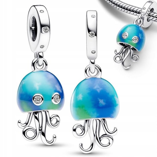 Charms do bransolet NIEBIESKA MEDUZA srebro C369 GLOBAL SILVER