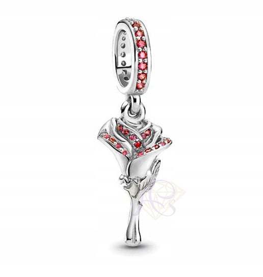 Charms srebrny Ag 925 Róża z cyrkoniami 270222CHR Asimex Plus