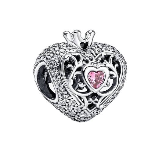 Charms srebrny Ag 925 serce z koroną IM0070922CH Asimex Plus