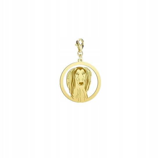 Charms Złoty Chart Perski - Saluki 925 Prezent Kobieta DEDYKACJA GRATIS Mejk Jewellery
