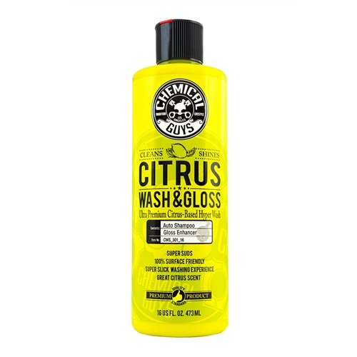Chemical Guys Citrus Wash And Gloss 473ml - mocno skoncentrowany, cytrusowy szampon samochodowy Inna marka
