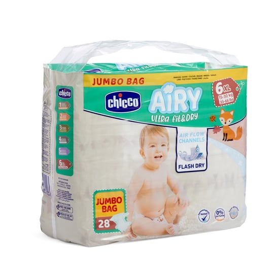 Chicco 28Szt Diapers Jumbo Bag Xl 15-30Kg Pieluchy Chicco