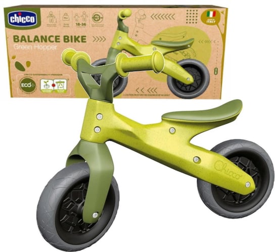 Chicco Eco+ Rowerek Biegowy Dla Dzieci Zielony Rower 18M+ Chicco