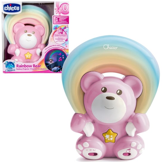 Chicco, Rainbow Bear, projektor z odtwarzaczem, różowy Chicco