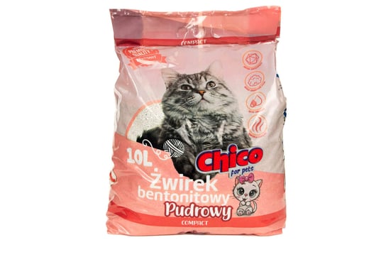 Chico Żwirek Bentonitowy Compact Pudrowy 10L Chico