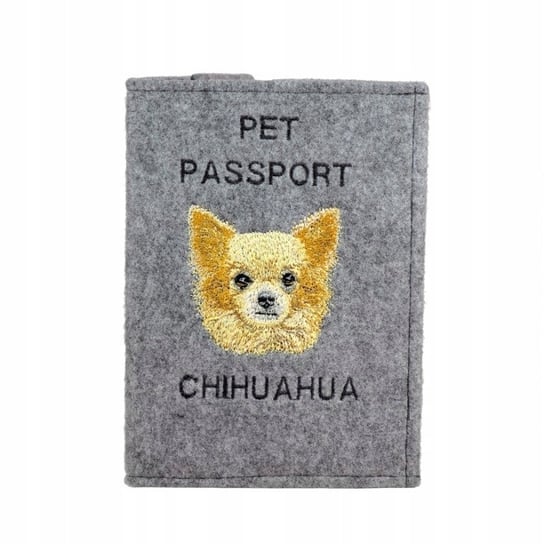 Chihuahua długowłosa Haft pokrowiec na paszport Inna marka