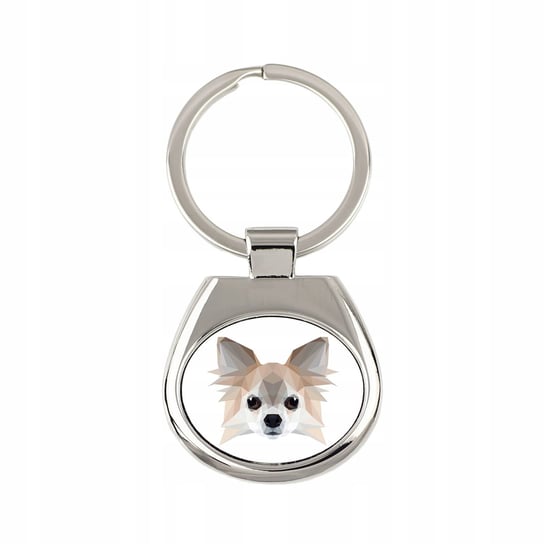 Chihuahua pies geometryczny Brelok Breloczek metal Inna marka