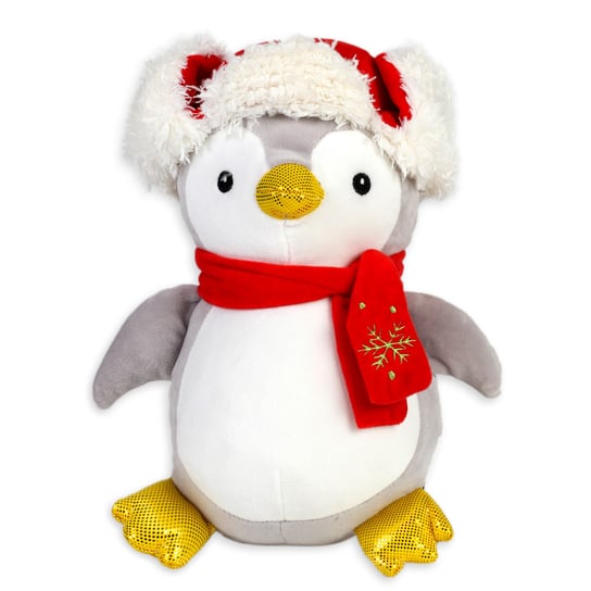 Chinchila, pingwinek, pluszak, biało-szary, 27 cm Chinchilla
