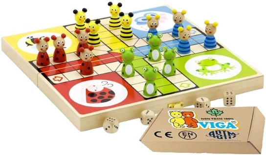 CHIŃCZYK DREWNIANY gra planszowa dla dzieci VIGA gry do przedszkola szkoły Viga 3+ zabawka montessori PakaNiemowlaka