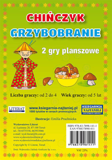 Chińczyk i Grzybobranie, gry planszowe, Literat Literat