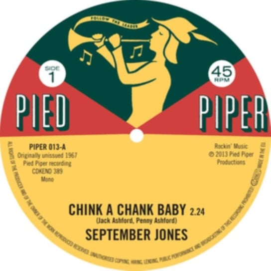 Chink a Chank Baby/That's What Love Is, płyta winylowa The Pied Piper Players, September Jones