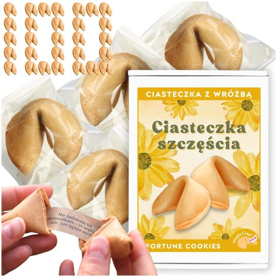 Chińskie Ciasteczka Szczęścia z Wróżbą dla Gości Ciastko Magia Losu 100 szt Magia Ciast