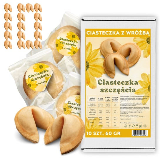 Chińskie Ciasteczka Szczęścia z Wróżbą dla Gości MagiaCiast 10 sztuk 60g Magia Ciast