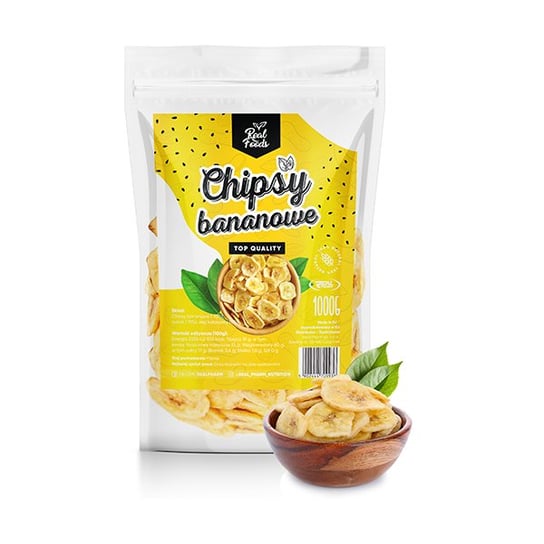 Chipsy Bananowe Kandyzowane - Real Foods - 1000G Inna marka