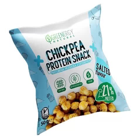 Chipsy Proteinowe z Ciecierzycy - Smak Solony Greenergy, 50g Greenergy