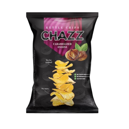 CHIPSY ziemniaczane z KARMELIZOWANĄ CEBULKĄ 90g CHAZZ