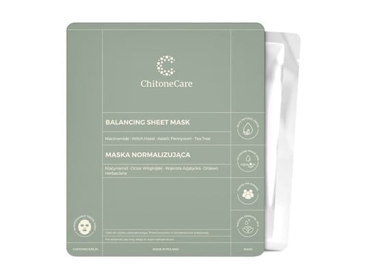 ChitoneCare, Maska Normalizująca/Balancing Sheet Mask 23 ml ChitoneCare