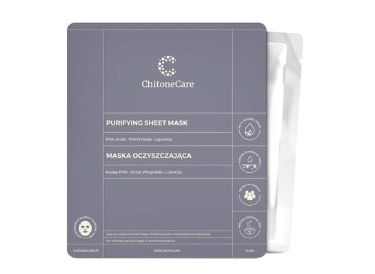 ChitoneCare, Maska Oczyszczająca/Purifying Sheet Mask 23 ml ChitoneCare