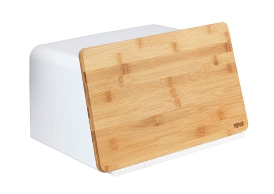 Chlebak biały z deską do krojenia z drewna bambusowego KUBO, WENKO Wenko