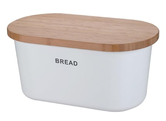 Chlebak z deską ZELLER Bread, biały, 39x23x19 cm Zeller