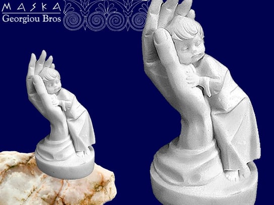 Chłopczyk na dłoni -alabaster grecki/MASKA MASKA