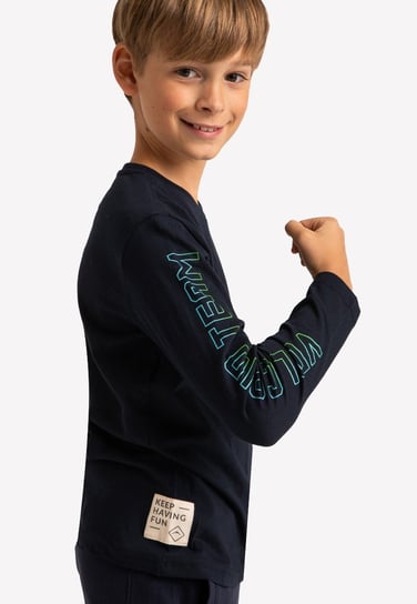 Chłopięca bluzka z długim rękawem, z motywem wyścigów samochodowych VOLCANO L-BURN JUNIOR 122-128 VOLCANO