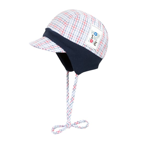 Chłopięca czapka sznurowana z daszkiem, niebieski, rozmiar 43 DÖLL