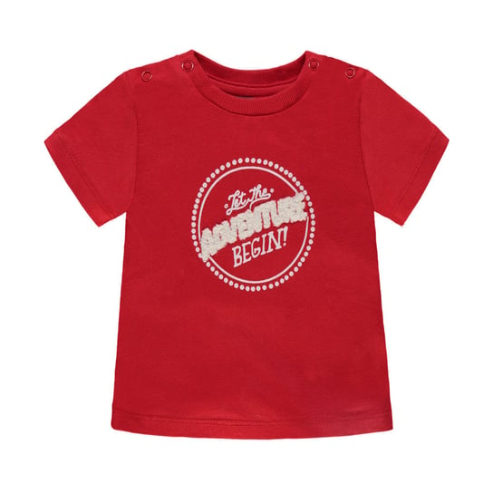 Chłopięca koszulka z krótkim rękawem, czerwony, rozmiar 62 Kanz