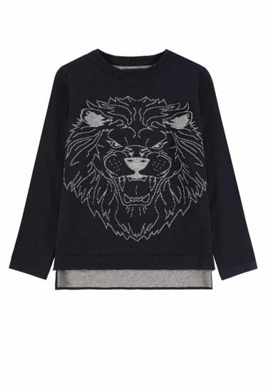Chłopięcy sweter z aplikacją lwa czarny Tom Tailor Tom Tailor