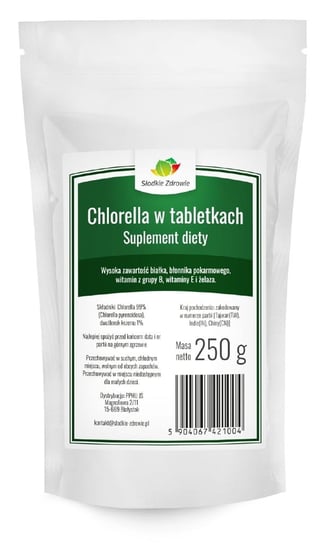 Chlorella w tabletkach, algi 250g Inna marka