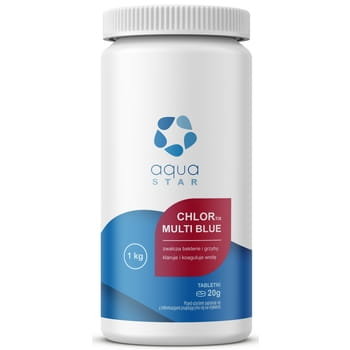 Chlortix Multi Blue Tabletki 20G 1Kg Środek Do Długotrwałej Dezynfekcji Wody Basenowej Z Dodatkiem Niebieskiego Barwnika Aquast Polgar