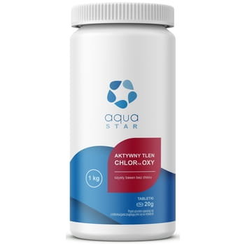 Chlortix Oxy Tabletki 20G 1Kg Środek Dezynfekujący Wodę Basenową Na Bazie Aktywnego Tlenu Aquastar Polgar