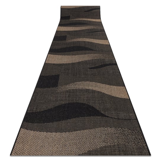 Chodnik SIZAL FLOORLUX wzór 20212 black / coffee 120 cm, 120x970 cm Dywany Łuszczów