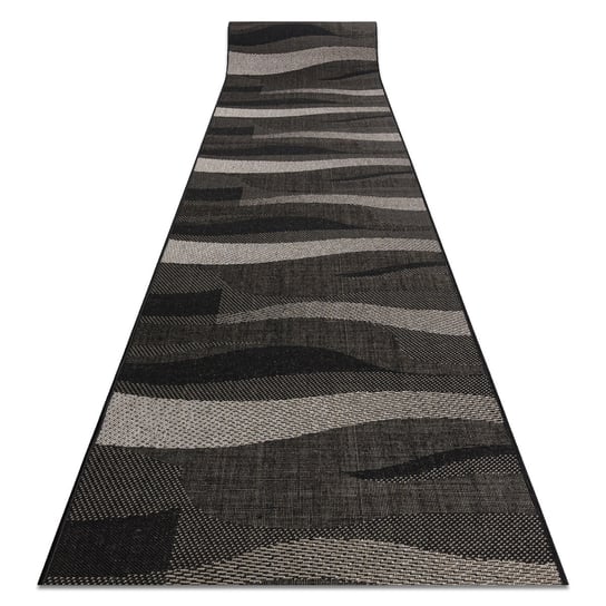 Chodnik SIZAL FLOORLUX wzór 20212 black / silver 100 cm, 100x140 cm Dywany Łuszczów