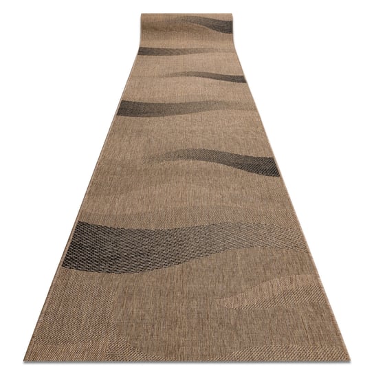 Chodnik SIZAL FLOORLUX wzór 20212 coffee / black 100 cm, 100x260 cm Dywany Łuszczów