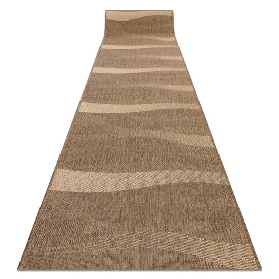 Chodnik SIZAL FLOORLUX wzór 20212 coffee / mais 80 cm, 80x300 cm Dywany Łuszczów